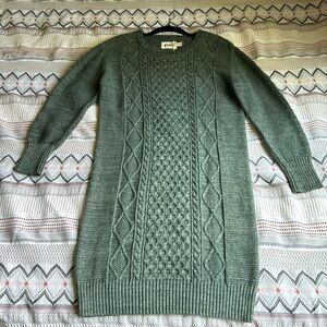 Pact Knitted Dark Green Dress